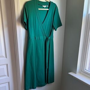 Boden Kelly Green Midi Wrap Dress